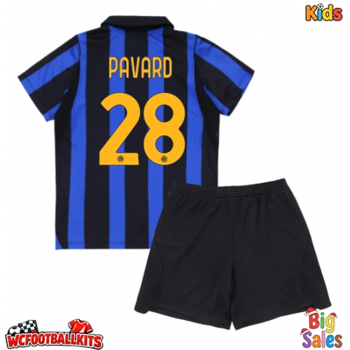 Inter Milan Benjamin Pavard #28 Replica Home Stadium Kit for Kids 2026-27 Short Sleeve (+ pants)